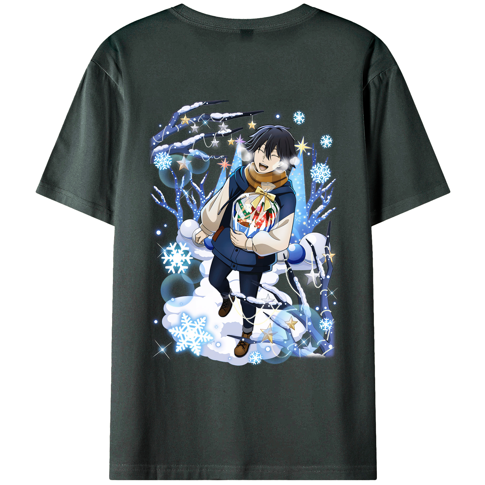 （画像用） 文豪ストレイドッグス Bungo Stray Dogs 綿100％ メンズ半袖Tシャツ（バックプリント） 通気性